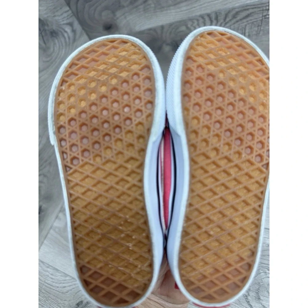 VANS Ward Canvas Lace Up Slip-on Sneakers Shoes Sepia Rose Pink Toddler Size 7